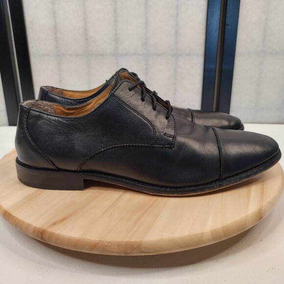 Florsheim Oxford Black Soft Leather Cap Toe Lace Up Dress Shoes Men US 10.5 - Picture 1 of 14